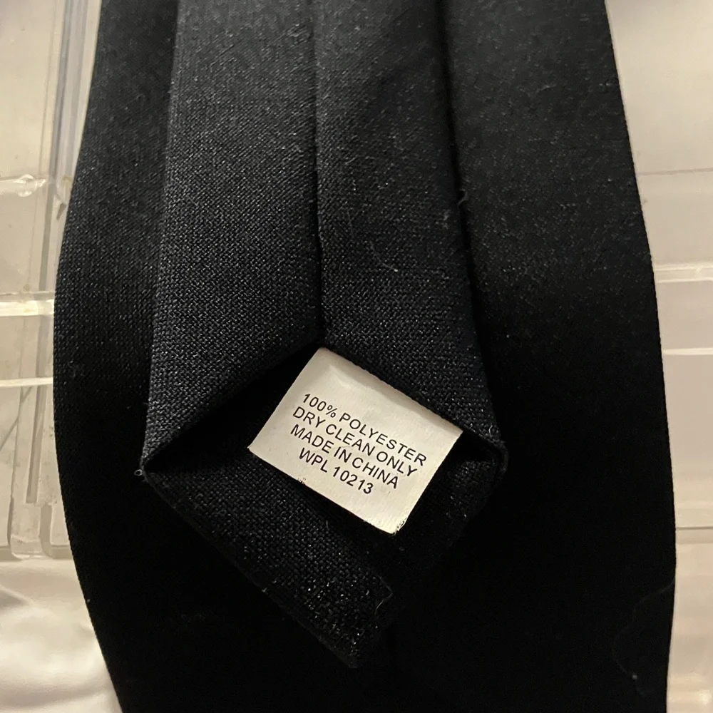 Classic Black Vintage Clip On Tie
